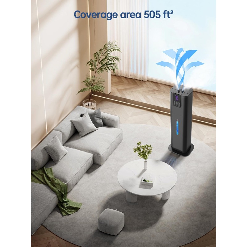 8L Smart Humidifiers for Bedroom Large Room, 2.1Gal Cool Mist