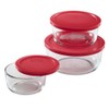 Pyrex Simply Store 6-Piece Round Glass Food Storage Set -