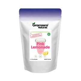 GramZero All Natural Pink Lemonade Zero Calorie Sugar Free Drink Mix, Great For Nutrition Club Loaded Tea, Stevia Sweetened