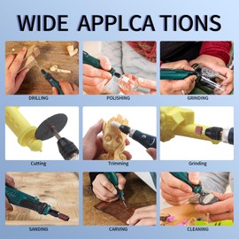 Imdinnogo 3D Printer Accessories FDM Resin Printing Project Grinding Trimming Deburring Finishing Tools: Mini Cordless Rotary Tool Kit 12V 24W with Multi Tool Head Handheld Electric Grinder Bczamd