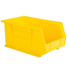 Hudson Exchange 15" x 8" x 7" Plastic Stackable Storage Bin and Hanging Container, Yellow
