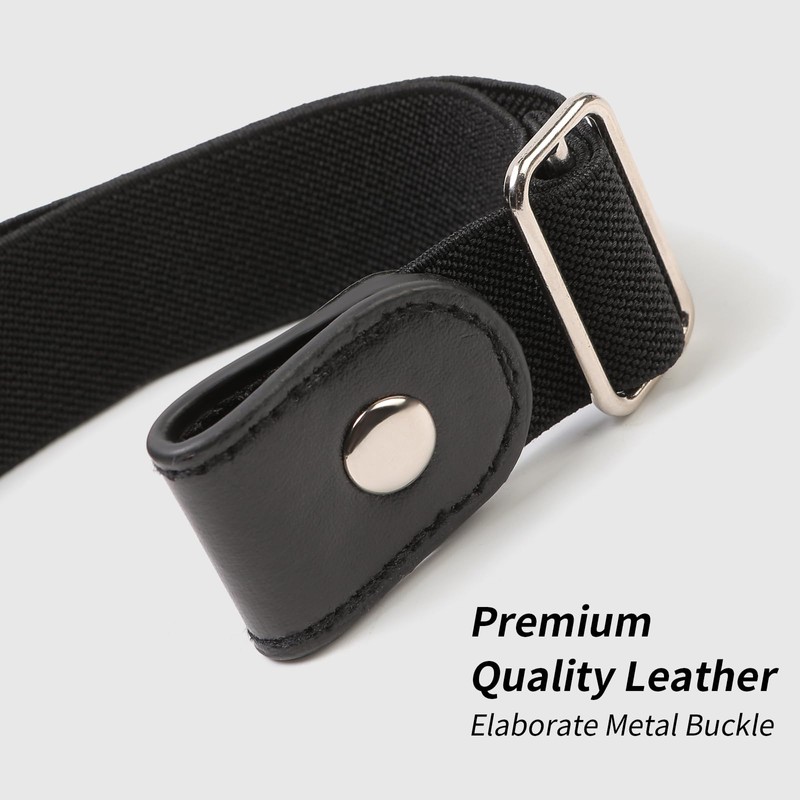 ITLXJR No Buckle Elastic Belt, Stretch Invisible Belt for Jeans,
