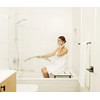 30" Designer Crescent Curved Bathroom Shower Grab Bar, Satin Finish