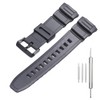 WRISTARMOR Resin Band Replacement for Caiso MCW-100H/WS-220/HDD-S100 Watch Strap