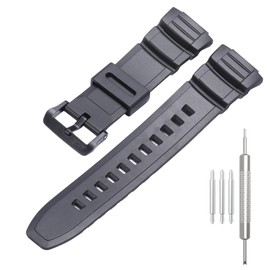 WRISTARMOR Resin Band Replacement for Caiso MCW-100H/WS-220/HDD-S100 Watch Strap