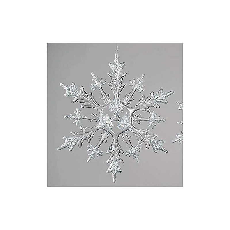 formano 608529 Winter Decorative Hanging Ice Crystal 30 cm Clear