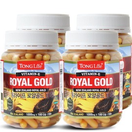 Tonglife Royal Gold Vitamin E (1000mg 180 capsules) 4 bottles / 통라이프 로얄골드 비타민E(1000mg180캡슐) 4병