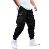 JEMLDL Joggers for Men Elastic Waist Drawstring with Flap Pockets