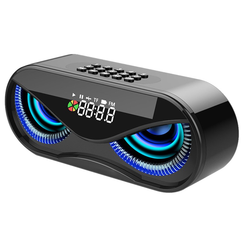 ABS Multifunction Alarm Clock Bluetooth Speaker Voice Prompt Call Function