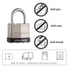 CINCINNO 40mm Keyed Alike Nickel Plated Laminated Steel Padlock, 1-9/16"