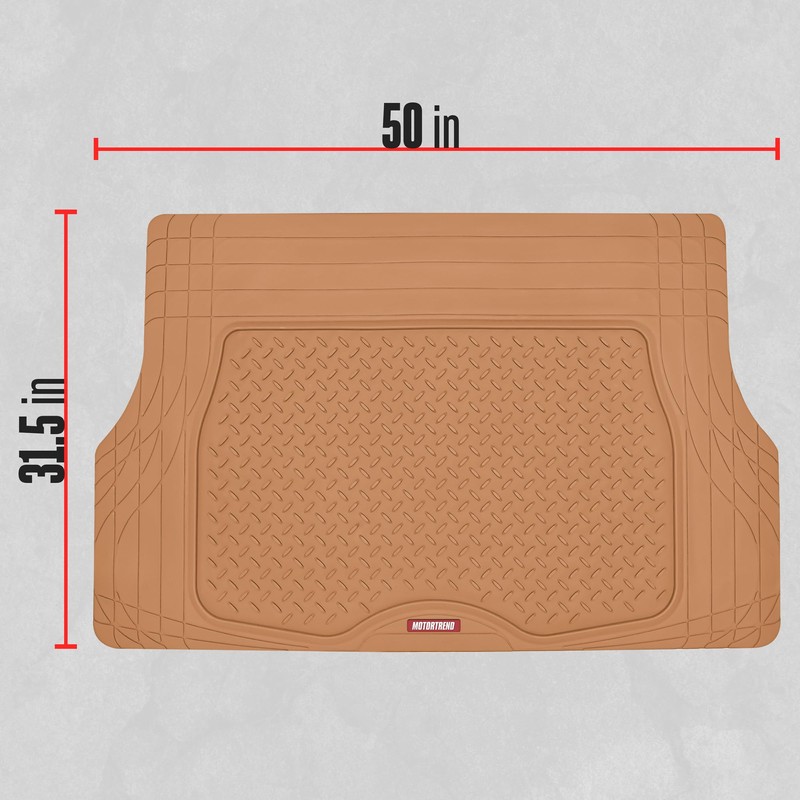 Motor Trend FlexTough™ Heavy Duty Beige Rubber Car Floor Mats