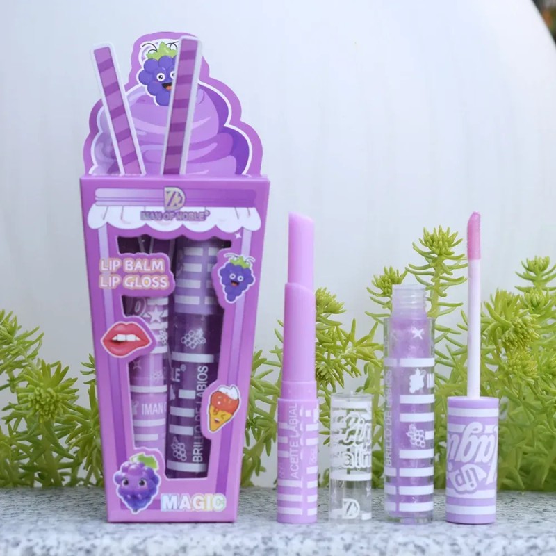 12 Duo Lip Gloss Magico Hidratante Larga Duracion Lip Balm