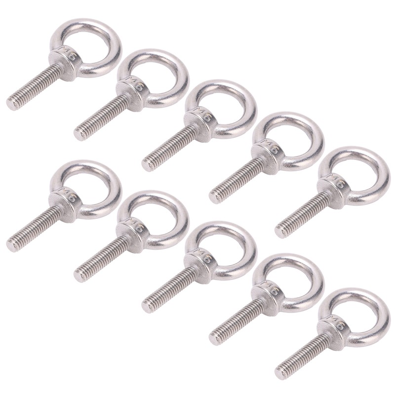 10Pcs Eye Bolt 304 Stainless Steel Lifting Round Ring Screw