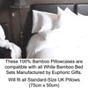 Euphoric Gifts 100% Bamboo Super Silky Soft Plain Luxury Pillowcases