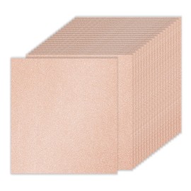 PATIKIL 20Sheets Rose Gold Glitter Cardstock Paper, 12 x 12 in 250gsm Square Premium Sparkly Paper Craft Cardstock Paper for Scrapbook Card Making DIY Art Projects Wedding Party