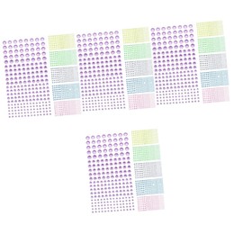 FOMIYES 4sets Face Gem Stickers Sticky Gems for DIY Rhinestone Sticker Acrylic Jewelry 6sheets*4