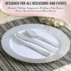 Kaya Shiny Metallic Silver Plastic Disposable Forks (24 Count) -
