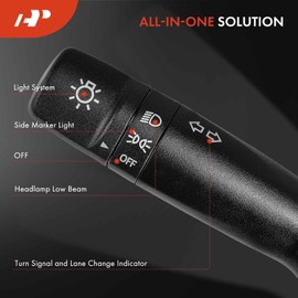 A-Premium Multifunction Switch Turn Signal Switch Compatible with Kia Soul 2010-2011, Optima 2011-2013, Forte 2010-2013, Sportage 2011-2017 & Hyundai Accent 2015, Tucson 2010-2015, Black