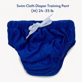 2-Pack KaWaii Baby Reusable Swim Diapers, Unisex Swimming Pants for Boys & Girls Water Park Swim Lessons (Navy, M-24-35 lbs)