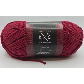 K & C Essential Yarn 100% Cotton Red Wood Color 100g/3.5oz 180yds/165m Light #3