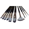 Major Brushes Silvertone Synthetic Brushes Pack of 10