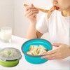2 Pcs Collapsible Bowls with Lids, Foldable Meal Prep Containers