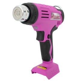 The Original Pink Box 20V Cordless Heat Gun with 3 Nozzle Attachments, Pink - Bare Tool (No Battery)
