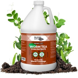 Organic Worm Tea Concentrate and Compost and Bokashi Booster by Bloom City, Gallon(128 oz)