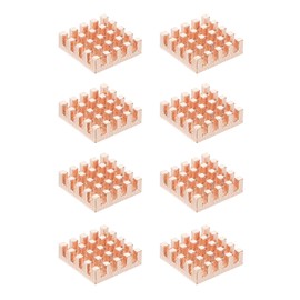 PATIKIL Copper Heatsink 14x14x4mm, 8 Pcs Heat Sink Cooler Radiator for Raspberry Pi Chip CPU Power Transistor FET IC Power Amplifier