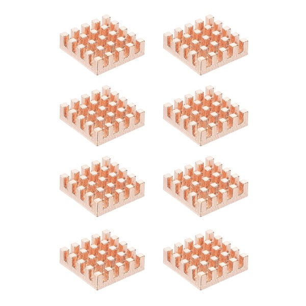 PATIKIL Copper Heatsink 14x14x4mm, 8 Pcs Heat Sink Cooler Radiator