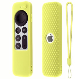 Hi Color Remote Control Cover for Apple TV Siri Remote(2nd Generation)Silicone Cover for Apple TV Remote case 4K, Apple TV HD Soft and Durable, NonSlip, dustproof, Shockproof and Washable(Glow Green)