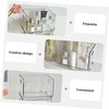 LIFKOME 2pcs Transparent Desktop Storage Box Stackable Organizing Container for