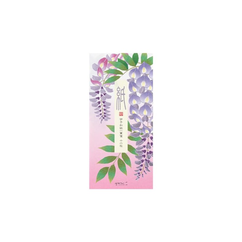 Midori 89586006 Single Writing Notebook, Early Summer Letter, Foil Wisteria