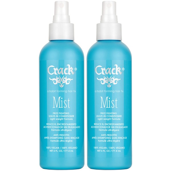 CRACK HAIR FIX Mist Spray - Moisturizes & Protects Hair From Dryness & Thermal Damages, Improves Texture and Restores Youthful Shine (6 Oz / 177.4 Milliliter - PACK OF TWO)