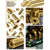 LRVOJUY 4-Pack Solid Brass Rods, 1/4 x 12 Inch Brass