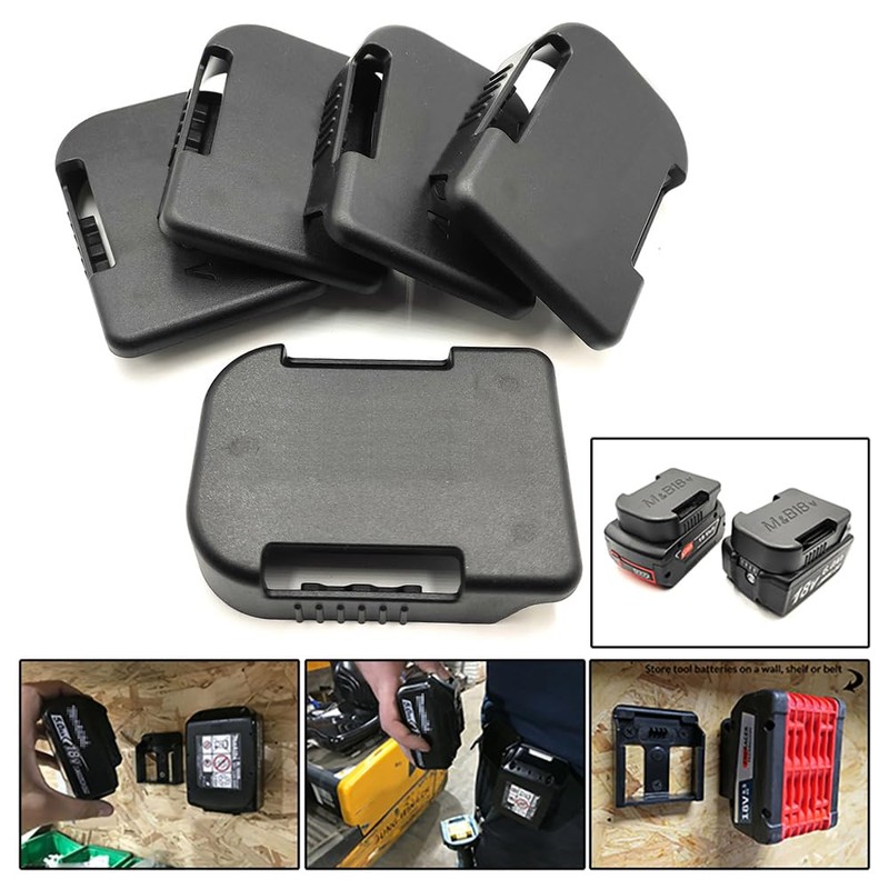 QINIZX 5 Packs Battery Wall Mount Storage Shelf Rack, Battery