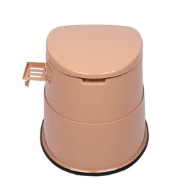 Kcelarec Removable Portable Toilet for Camping with Inner Bucket Indoor Outdoor Portable Toilet with Toilet Paper Holder and Storage Shelf for Camping, Hiking, RV, Bedroom and Living Room (Brown)
