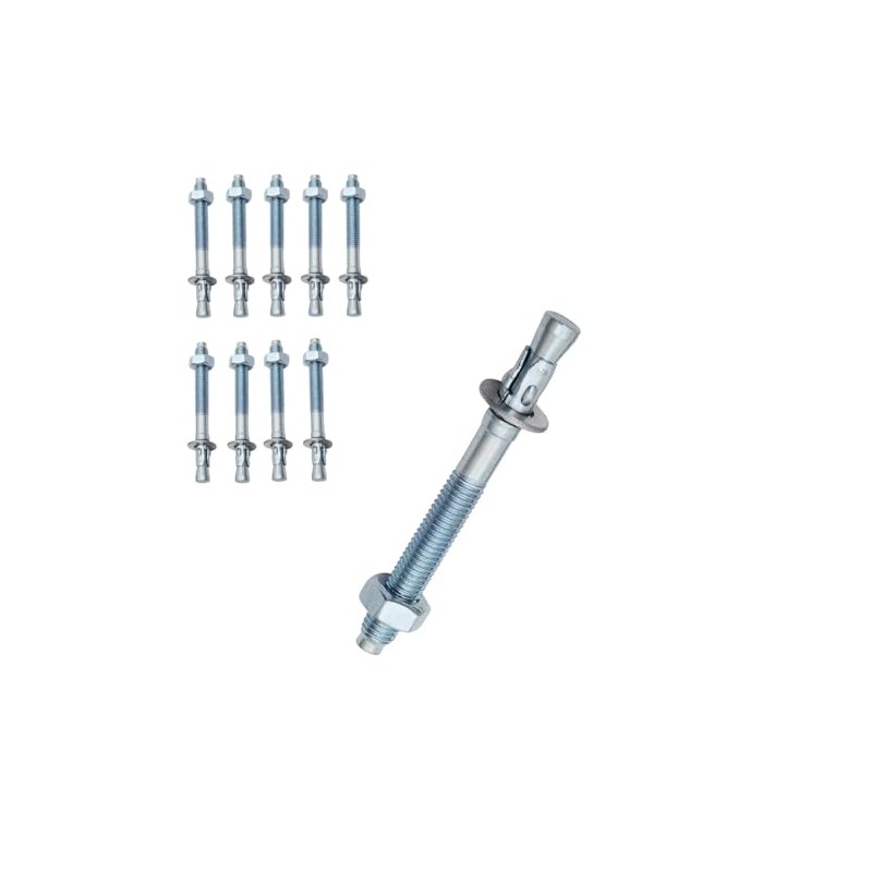 3/8 inch x 3 inch (M10x80mm) Zinc Plated Wedge Anchors,