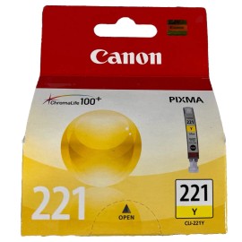Canon Factory-sealed GENUINE Canon 221 Yellow Ink Cartridge CLI-221Y (Made in Japan)
