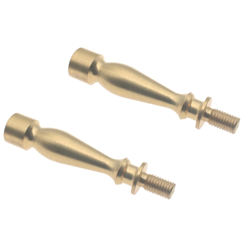 HAJXZH 2 Pcs 2 Inch Lamp Finial Extender Turned Brass