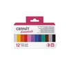 Cernit CEASS001C - Set of 12 Colours Oven Hardening Polymer