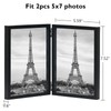 JCJMY 5x7 Double Picture Frame Set of 2 Hinged Folding