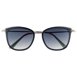 meigan 7383-03 Wellington Sunglasses Unisex Plastic & Metal, UV400, UV Protection, Stylish, Graduated Lens, Durable, Hard Coat, Gray SM Glitter, Smoke Half