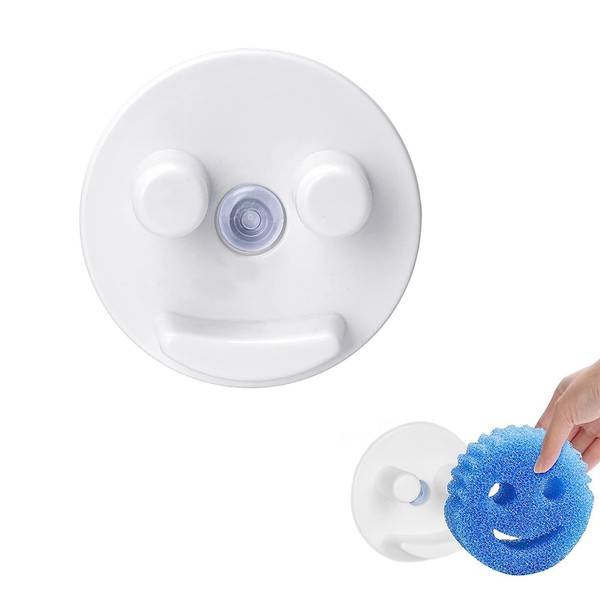1 Pcs Smiley Face Sponge Holder,Smiley Face Sponge with Suction