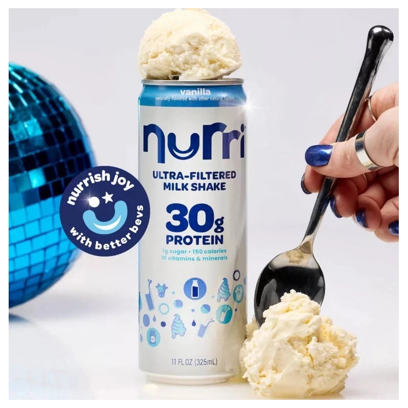 Nurri 30g Vanilla Ultra-Filtered Milkshake 11 fl. oz., 12 pk.