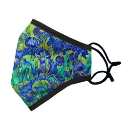 Modgy VAN GOGH IRISES 3-layer Cloth Art Fashion Face Mask