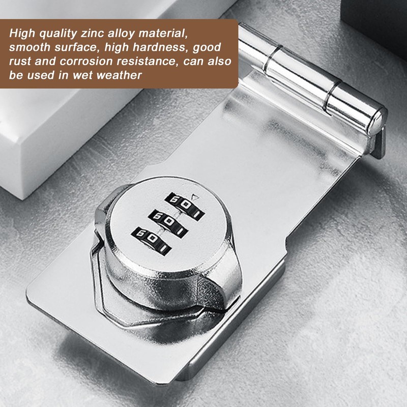 SPORWAY Combination Lock Hasp Locks Pack of 2: Security Hasp