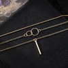 QINHE 3 Layer Snake Chain Necklace for Women - Stackable