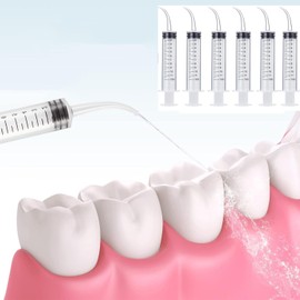 6x Spritze 12ml mit gebogener Spitze & Milliliter-Skala – Spritzen für Zahnpflege, Mundspülung & Wundreinigung – Medizinischer Kunststoff, BPA-frei & sterilisierbar – Ideal nach Weisheitszahn