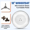12" W10337247 Microwave Glass Turntable Plate Fit for Whirlpool Microwave